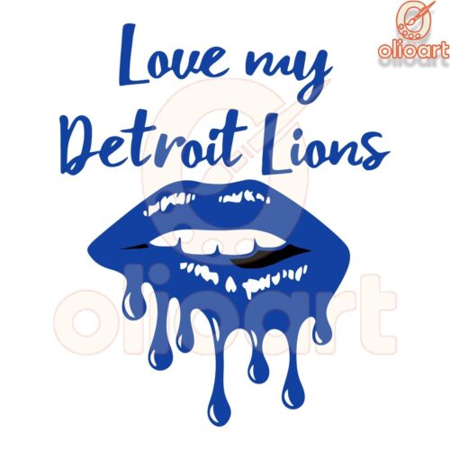 Detroit Lions Dripping Lips SVG Show Your Love in Style