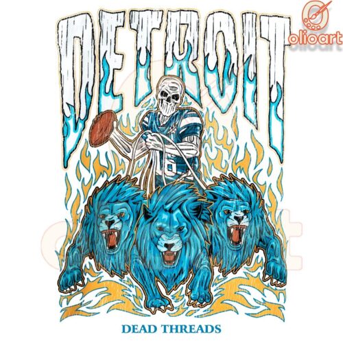 Detroit Lions Football Dead Threads SVG PNG Designs