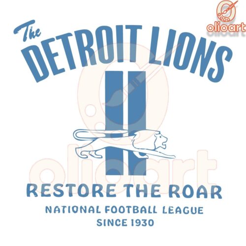 Detroit Lions SVG Restore the Roar with Pride