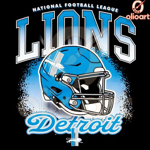 Detroit Lions Vintage Logo Classic NFL Style in PNG Format