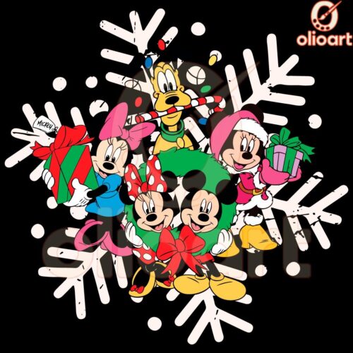 Disney Christmas Magic Mickey Friends Snowflake PNG