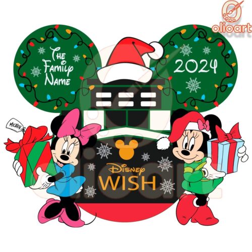 Disney Wish Christmas Cruise 2024 Family SVG Design