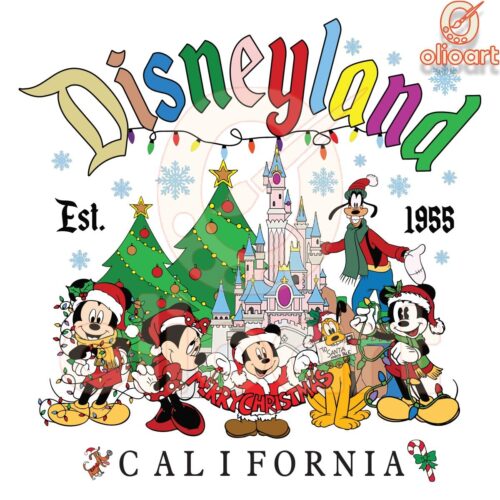 Disneyland Christmas Magic Est 1955 California PNG