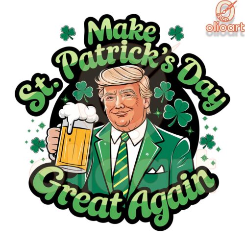 Donald Trump St Patricks Day PNG Make It Great Again