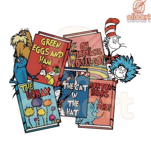 Dr Seuss Cat in the Hat PNG Iconic Book Art Download