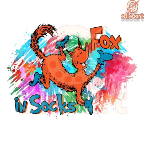 Dr Seuss Day PNG Fox in Socks Fun