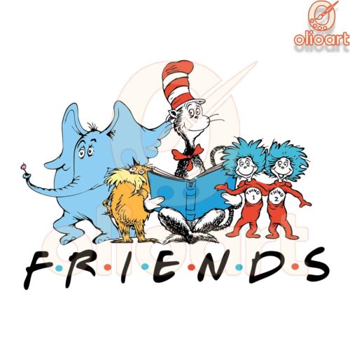 Dr Seuss Friends Cat in the Hat SVG Design