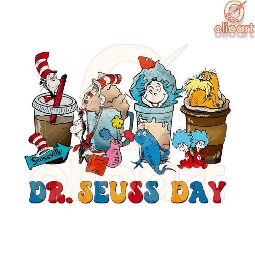 Dr Seuss Friends Coffee PNG Fun Digital Download