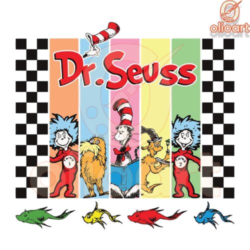 Dr Seuss Friends SVG for a Happy Reading Day Celebration