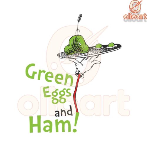 Dr Seuss Green Eggs and Ham SVG Design File