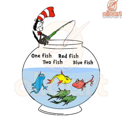 Dr Seuss One Fish Two Fish SVG Magic