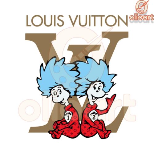 Dr Seuss x Louis Vuitton Thing 1 Thing 2 SVG Design