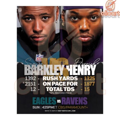 Eagles vs Ravens Barkley Henry Showdown PNG