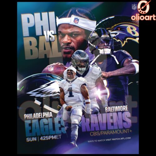 Eagles vs Ravens NFL Showdown PNG