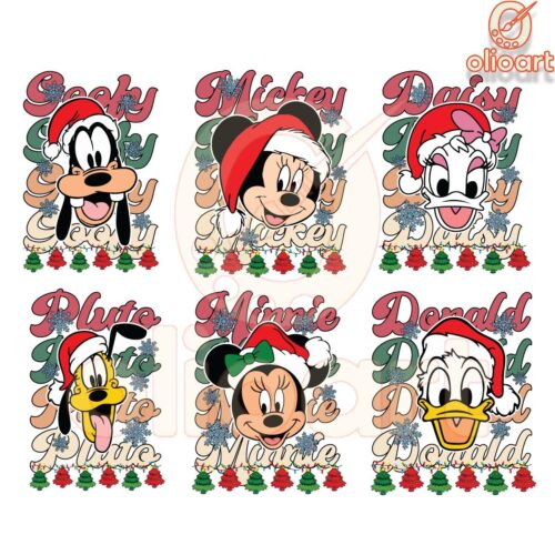 Festive Christmas Mouse Friends PNG Bundle