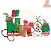 Festive ER Nurse Snowman Elf SVG Design