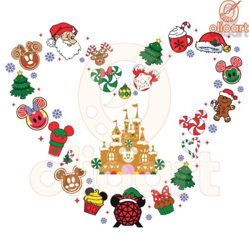 Festive Mickey Mouse Head SVG for Merry Christmas Fun