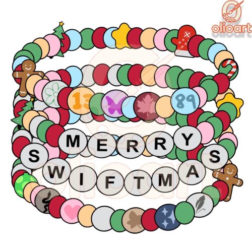 Festive Swiftmas SVG Taylor Swift Christmas Bracelet Design