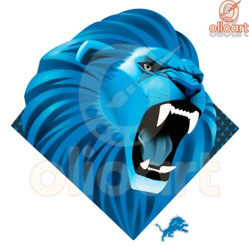 Fierce Lions Football Mascot Logo in PNG Format