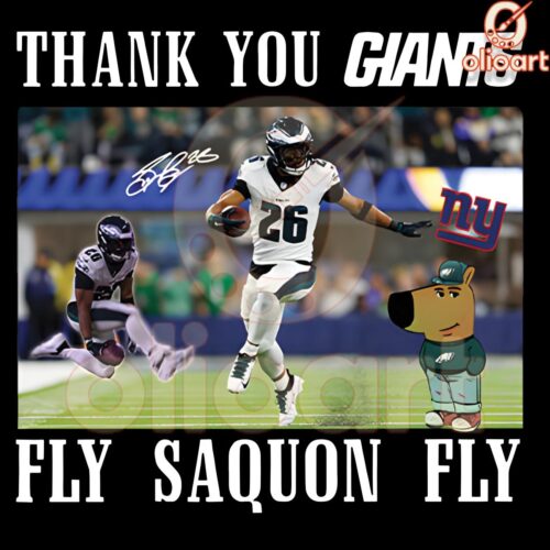 Fly High Saquon Chill Vibes Thank You Giants SVG