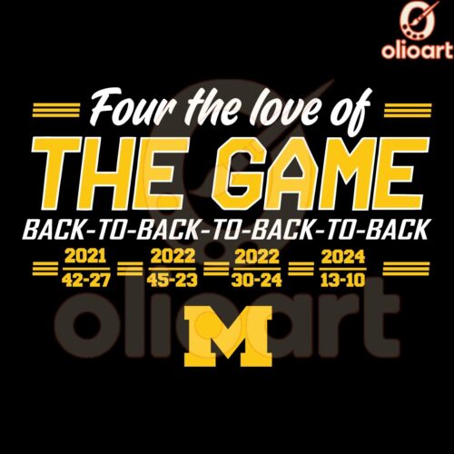 Four The Love Of The Game Michigan Wolverines SVG