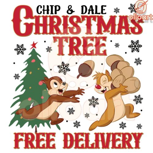 Free Chip and Dale Christmas Tree PNG Holiday Cheer Delivered