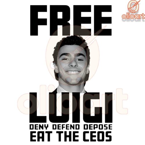 Free Luigi Deny Defend Depose the CEOs SVG Design