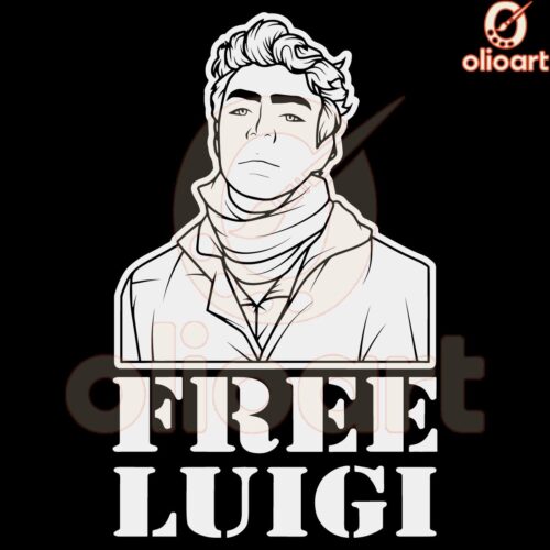 Free Luigi Mangione Lineart SVG Download Now in Style