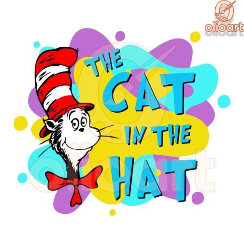 Funny Dr Seuss Cat in the Hat SVG Design