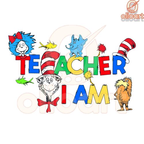 Funny Dr Seuss Day SVG for Teachers Digital Design File