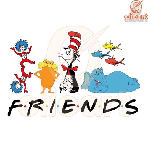 Funny Dr Seuss Friends SVG Cat in the Hat Design File