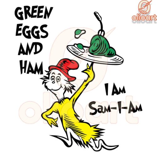 Funny Dr Seuss SVG Green Eggs and Ham Digital File