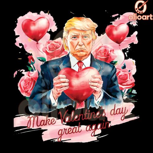 Funny Trump Valentines Day Flower Design PNG for Laughs