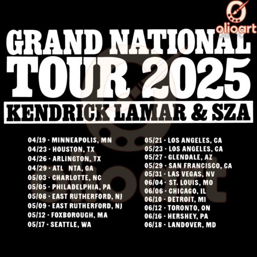 Grand National Tour 2025 SVG Kendrick Lamar SZA Vibes