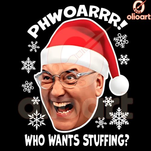 Gregg Wallace Santa Hat Phwoarrr Whos Ready for Stuffing PNG