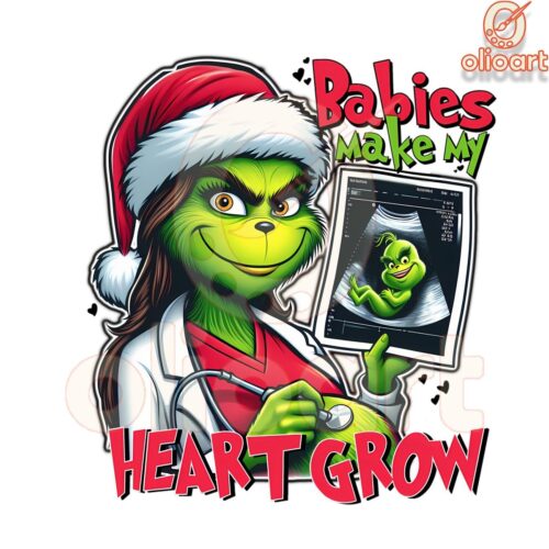 Grinch Babies Warm My Heart Christmas SVGPNG