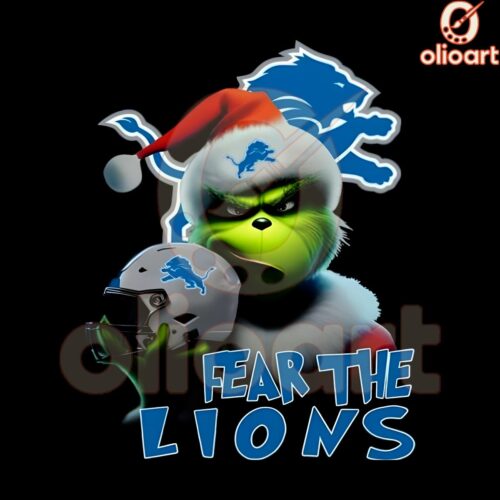 Grinch Beware Detroit Lions Roar PNG