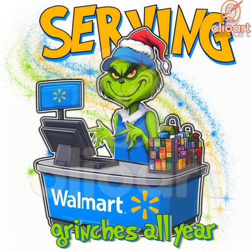 Grinch Cashier Fun Festive PNG for YearRound Smiles