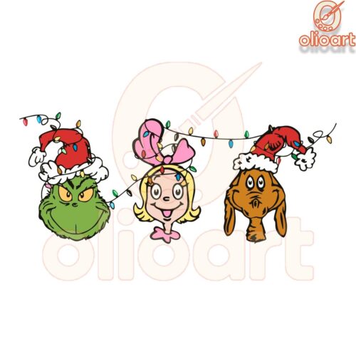 Grinch Cindy Lou Max Dog Christmas SVG Magic