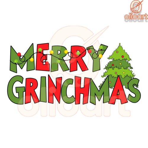 Grinch SVG Merry Grinchmas Christmas Design