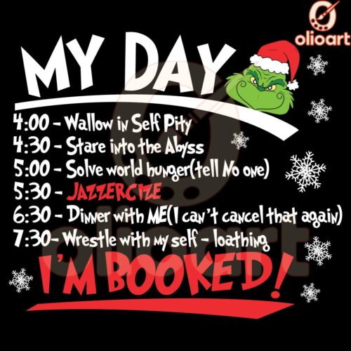 Grinch SVG My Days Booked with Jazzercize Fun