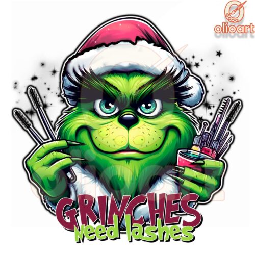 GrinchInspired Christmas Makeup PNG for Festive Glam