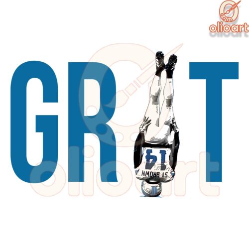 GRIT AmonRa St Brown 14 Detroit Lions SVGPNG Design