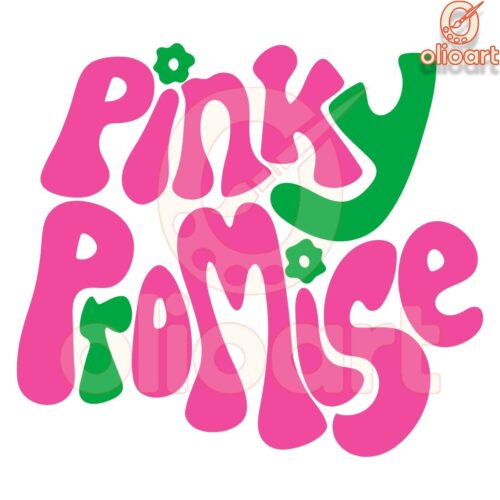 Groovy Pinky Promise Alpha Kappa Alpha Sorority SVG Design