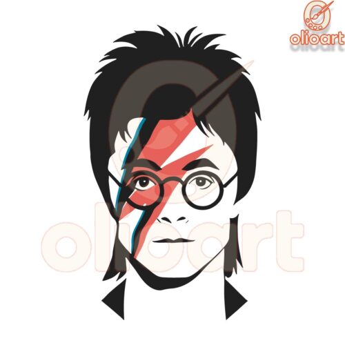 Harry Potter Meets Ziggy Stardust David Bowie SVG Magic