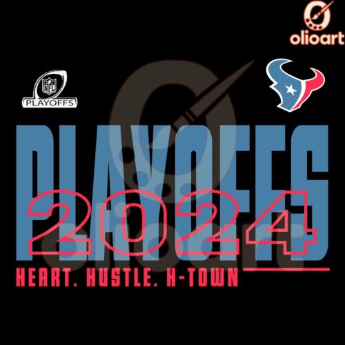 Heart Hustle Houston Texans Playoffs 2024 SVG Design