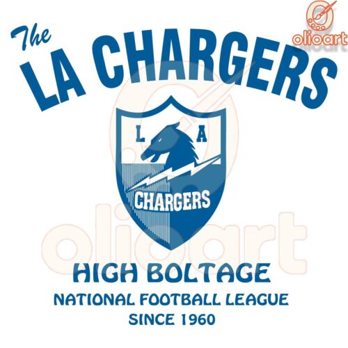 High Boltage LA Chargers Football SVG Design