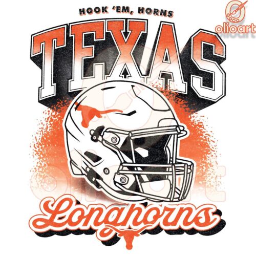 Hook Em Horns Texas Longhorns Football Helmet SVGPNG