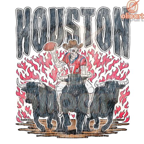 Houston Texans Cowboy Skeleton Football Player SVGPNG