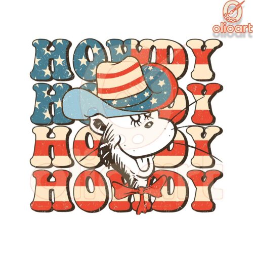 Howdy Cat in the Hat USA Flag SVGPNG Design